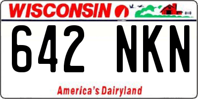 WI license plate 642NKN