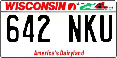 WI license plate 642NKU