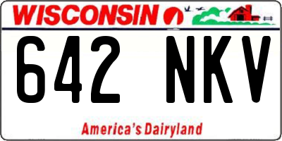 WI license plate 642NKV