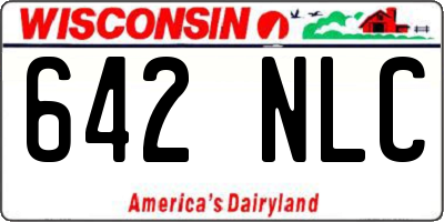 WI license plate 642NLC