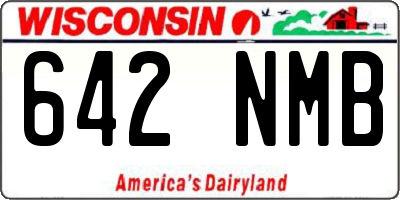 WI license plate 642NMB