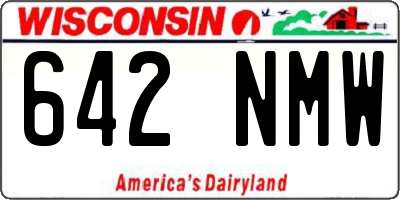 WI license plate 642NMW