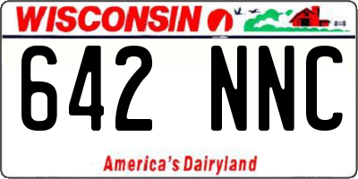 WI license plate 642NNC