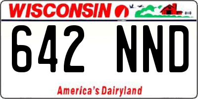 WI license plate 642NND