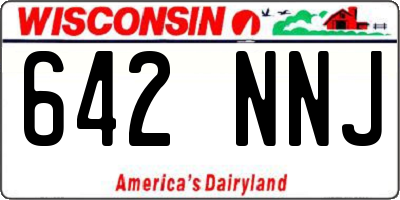WI license plate 642NNJ