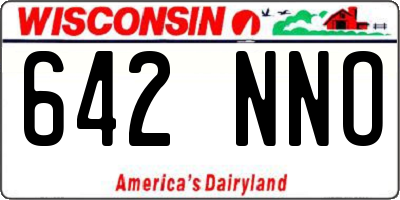WI license plate 642NNO