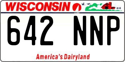 WI license plate 642NNP