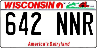 WI license plate 642NNR