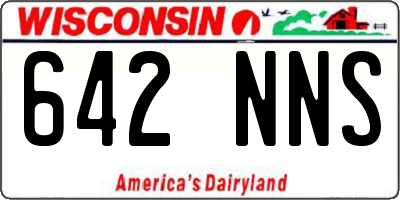 WI license plate 642NNS