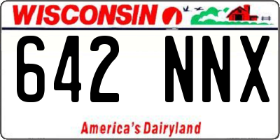 WI license plate 642NNX
