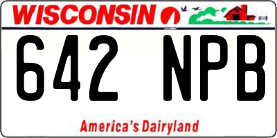 WI license plate 642NPB