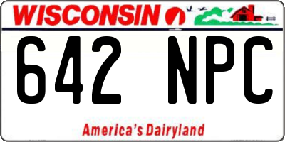 WI license plate 642NPC