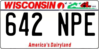 WI license plate 642NPE