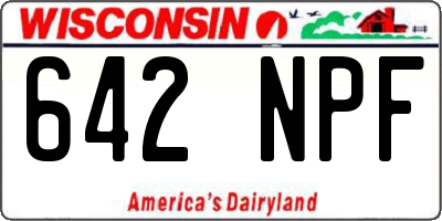 WI license plate 642NPF
