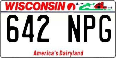 WI license plate 642NPG