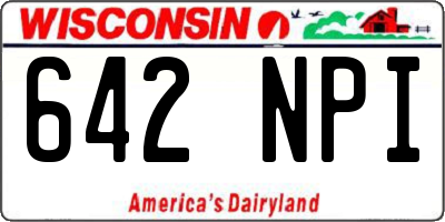 WI license plate 642NPI