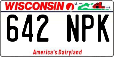 WI license plate 642NPK