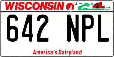 WI license plate 642NPL