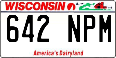 WI license plate 642NPM