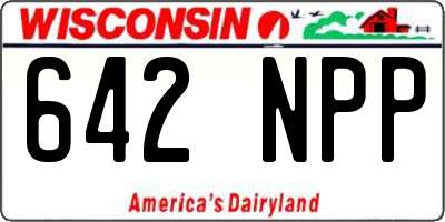 WI license plate 642NPP