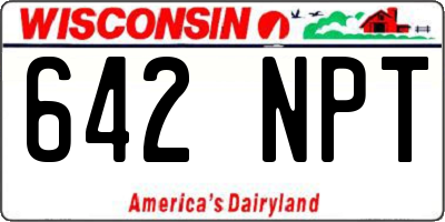 WI license plate 642NPT