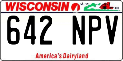 WI license plate 642NPV