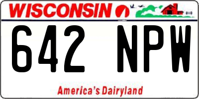WI license plate 642NPW