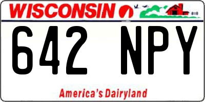 WI license plate 642NPY