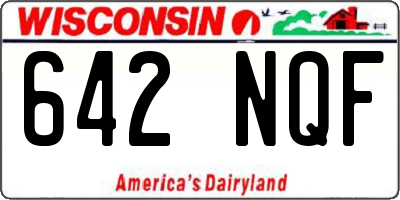WI license plate 642NQF