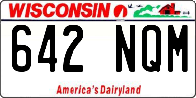 WI license plate 642NQM