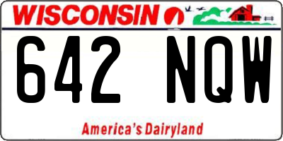 WI license plate 642NQW