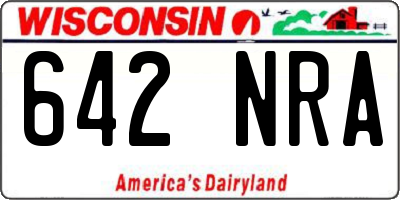 WI license plate 642NRA