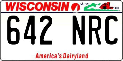 WI license plate 642NRC