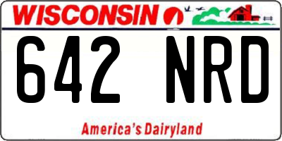 WI license plate 642NRD