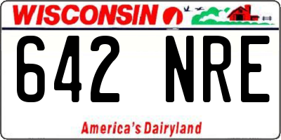 WI license plate 642NRE