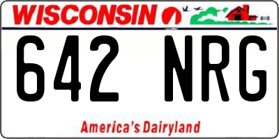 WI license plate 642NRG