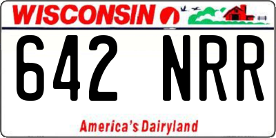 WI license plate 642NRR