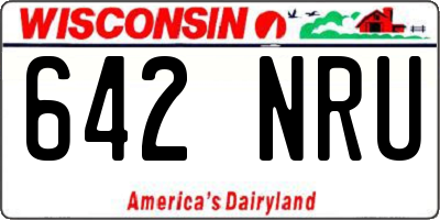 WI license plate 642NRU