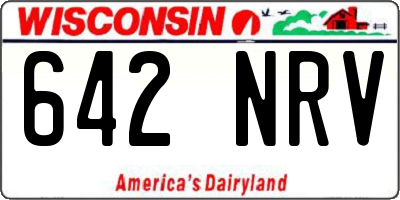 WI license plate 642NRV