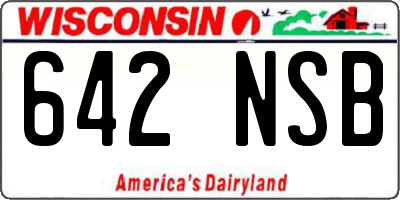 WI license plate 642NSB
