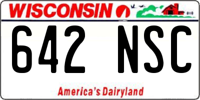 WI license plate 642NSC