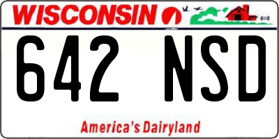 WI license plate 642NSD