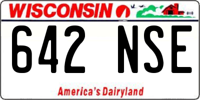 WI license plate 642NSE