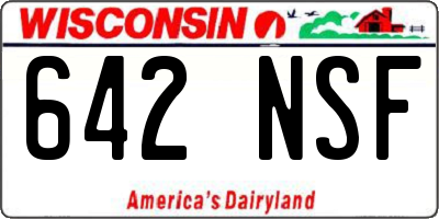 WI license plate 642NSF