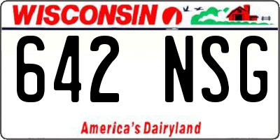 WI license plate 642NSG
