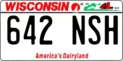 WI license plate 642NSH