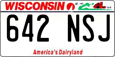 WI license plate 642NSJ