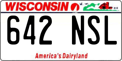 WI license plate 642NSL