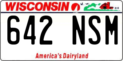 WI license plate 642NSM