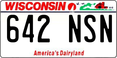 WI license plate 642NSN